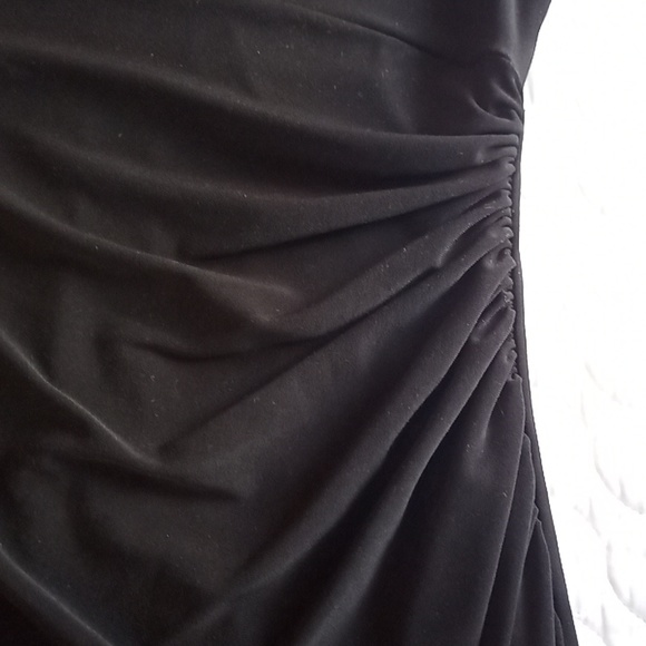 BLACK Lauren Ralph Lauren 3/4 Sleeve WASHABLE office/date stretch dress sz 4 - Picture 5 of 5